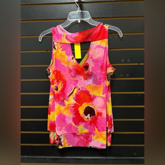INC International Concepts floral sleeveless top M - Picture 3 of 3
